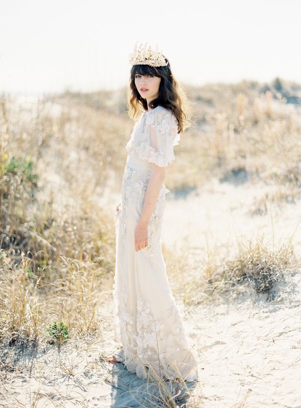 Claire Pettibone Flowers Wedding Dress