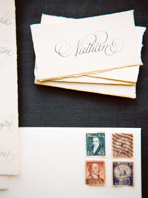 classic-vintage-stamps-calligraphy-escort-cards