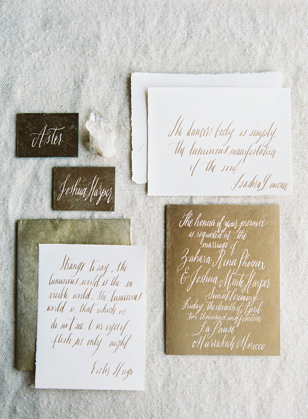 gold-calligraphy-wedding-invitations