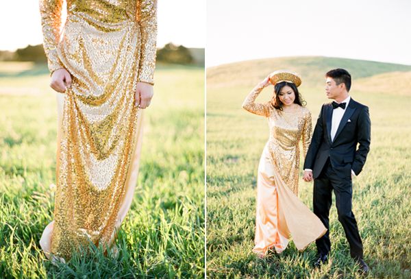 Gold Sparkly Wedding Dress