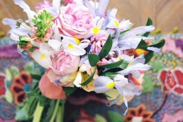 Iris Purple Wedding Bouquet