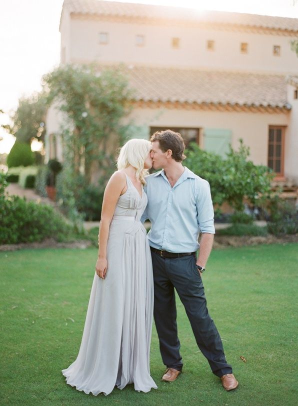 Jemma Keech Austalia Engagement Light Blue Dress Kissing