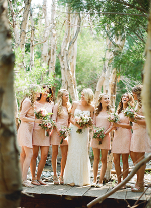 light-pink-lace-wedding-bridesmaid-dresses