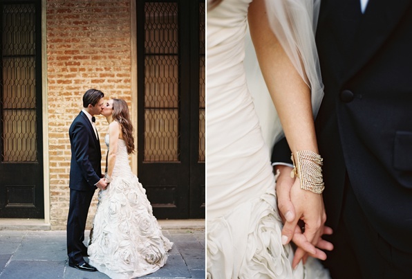 new-orleans-black-tie-wedding-bride-groom-kiss-jewelry-accessories