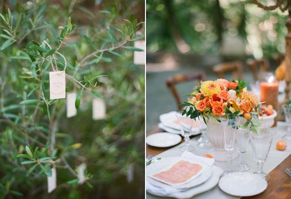 Orange Wedding Reception Decor Ideas