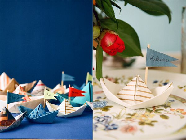 Paper Boat Place Cards