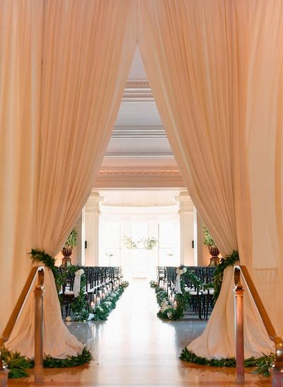 peach-curtain-wedding-ceremony-decorations