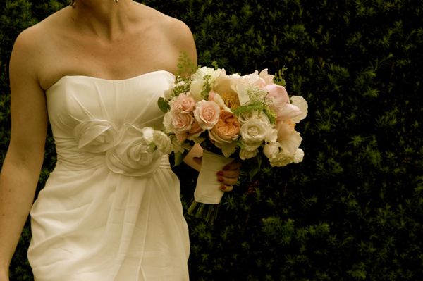 Pink And White Wedding Bouquet