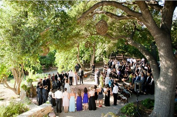 Rustic Ojai Garden Wedding Ceremony Decor People Wedding Party