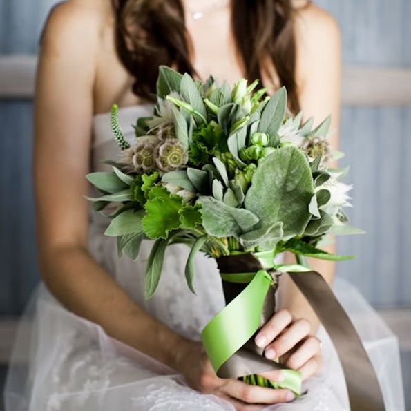 Rustic Ojai Garden Wedding Green Bridal Bouquet