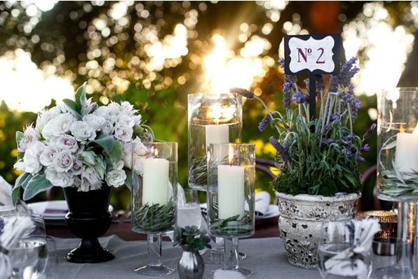 Rustic Ojai Garden Wedding Lavender Table Numbers