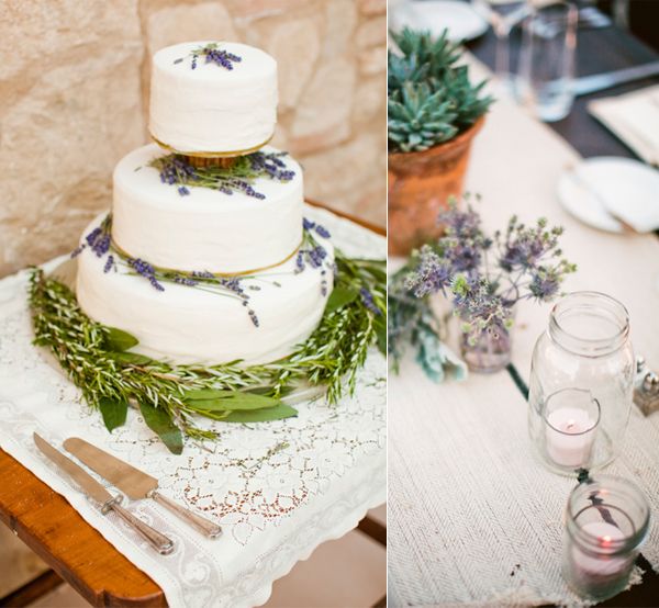 Rustic Lavender Wedding Cake