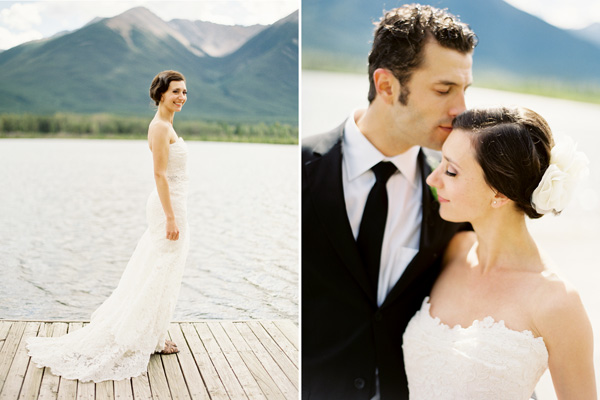 rustic-mountainside-wedding-banff-lake-couple