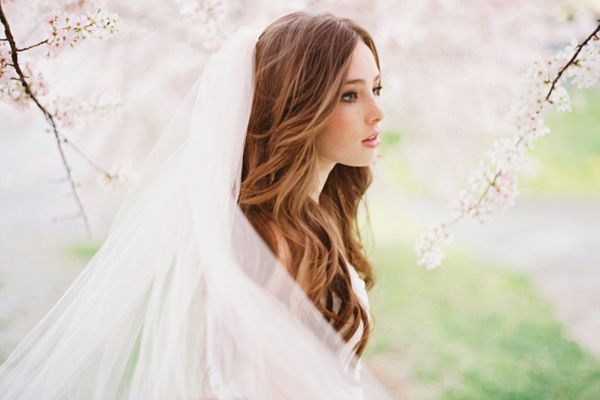 Wedding Veil Natural Wavy Hairstyles For Long