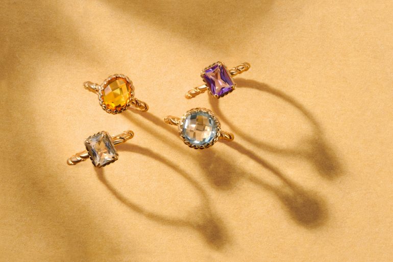 An assortment of rings with various gemstones