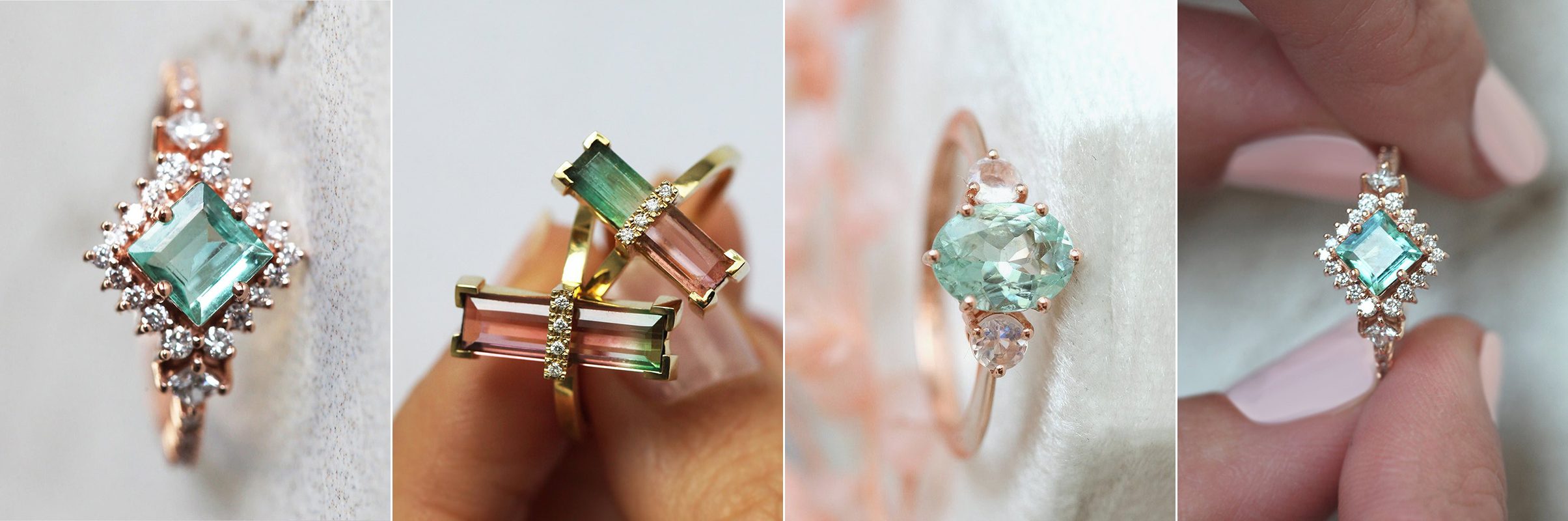4-colored-gemstones-rings | PreOwned Wedding Dresses