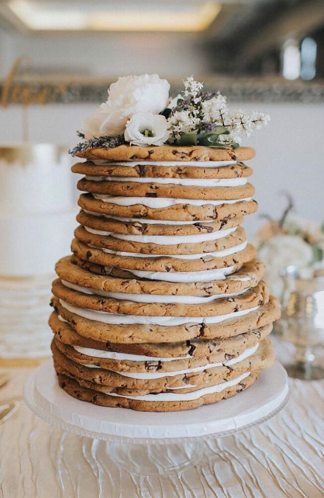 Tiered cookie wedding cake | PreOwned Wedding Dresses