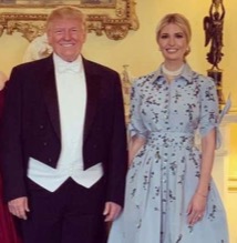 Ivanka Trump wearing a blue Herrera gown | PreOwned Wedding Dresses